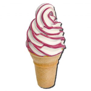Flavorburst Raspberry Ice Cream cone