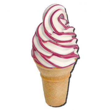 Flavorburst Raspberry Ice Cream cone