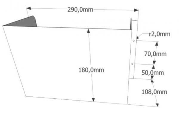 iScoop Shower wall mounted version dimensions