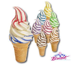 Flavor Burst Stripe Ice Cream Syrups