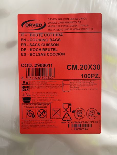Orved 200x300mm Cooking Vac Pack Bags