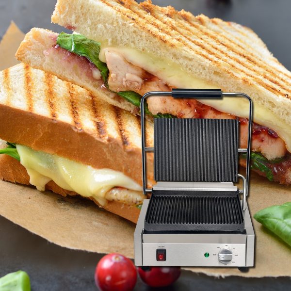 Mercury Single Ribbed Contact Grill - 2.2kW - Image 2