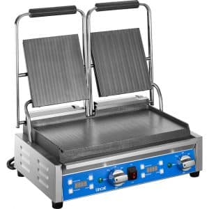 Lynx Prime LPCG2FFT electric twin contact grill – flat plates with timer